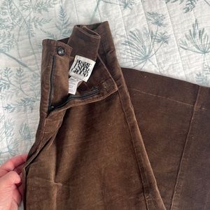 Prairie Underground “knack cord” in brown. Cropped. Denim stretch pant